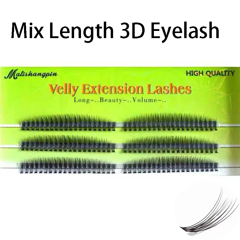 

flowering one second 3D Eyelash Extension Makeup False Fake Lashes Grafting Cilios8-12mm Mix Length Mink Eyelashes