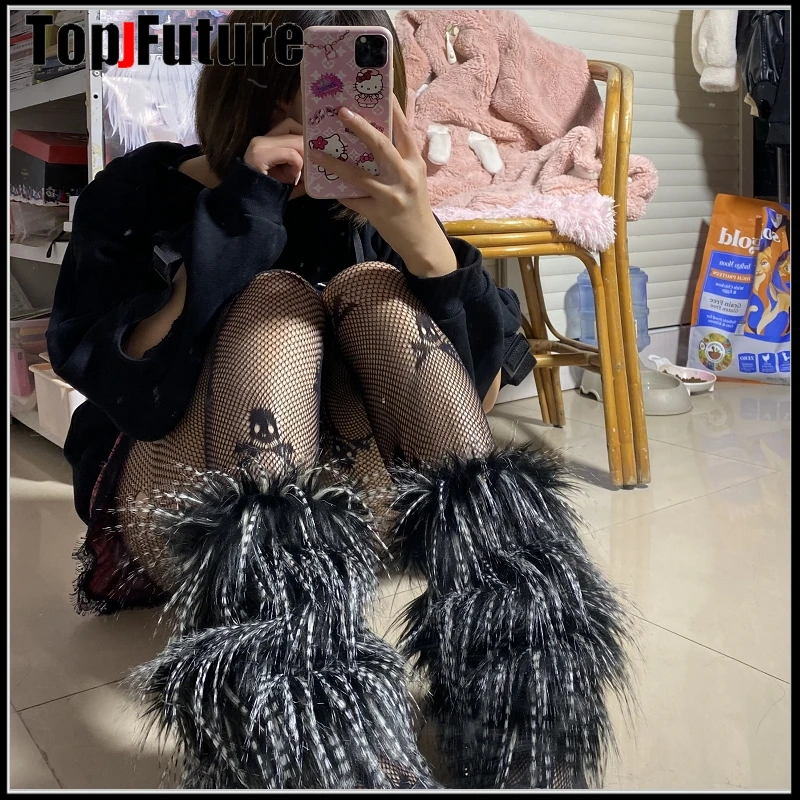 Леопард прекрасный женские гетры осень зима женская обувь на мягкой платформе