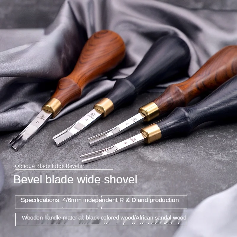 

Super sharp handmade diy leather tool leather wide shovel thinning knife section beveled edge drum shovel 4/6mm craft tools