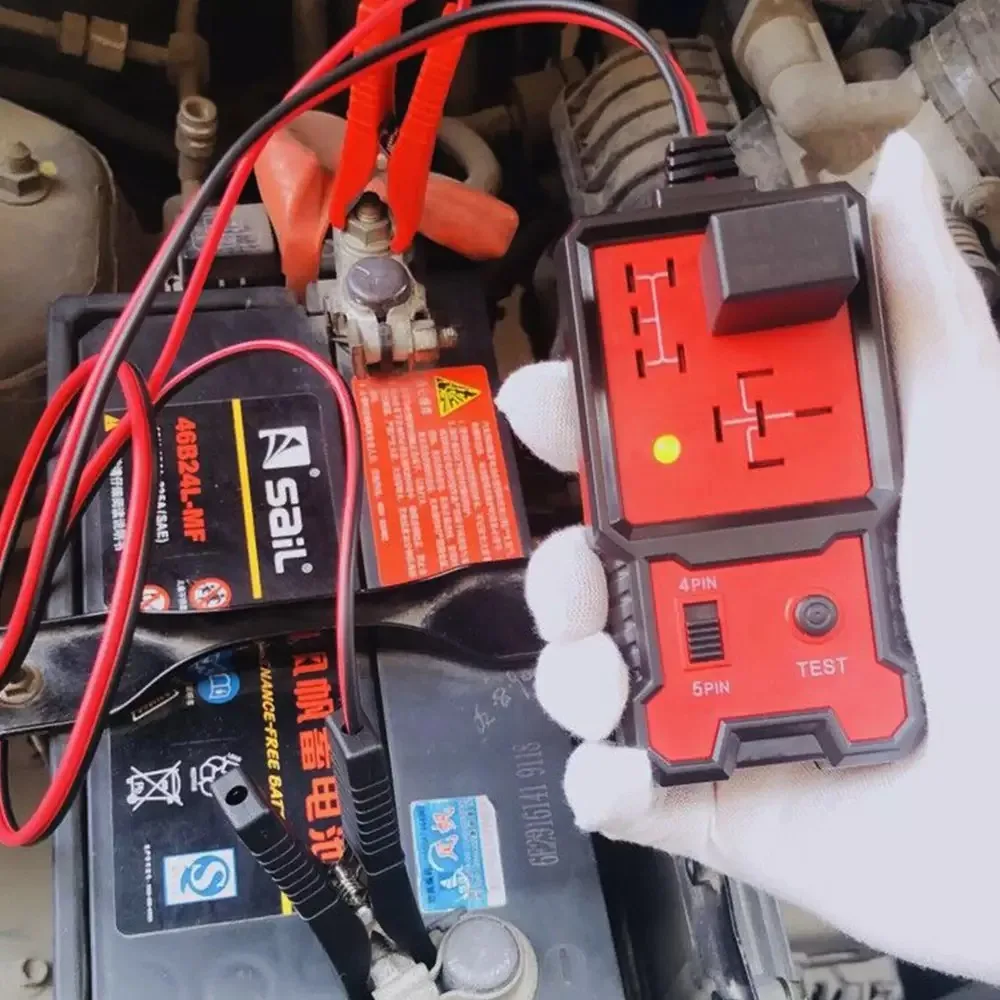 

12V Auto Car Relay Tester Electronic Automotive Diagnostic Battery Tool Compact Structure Time-saving