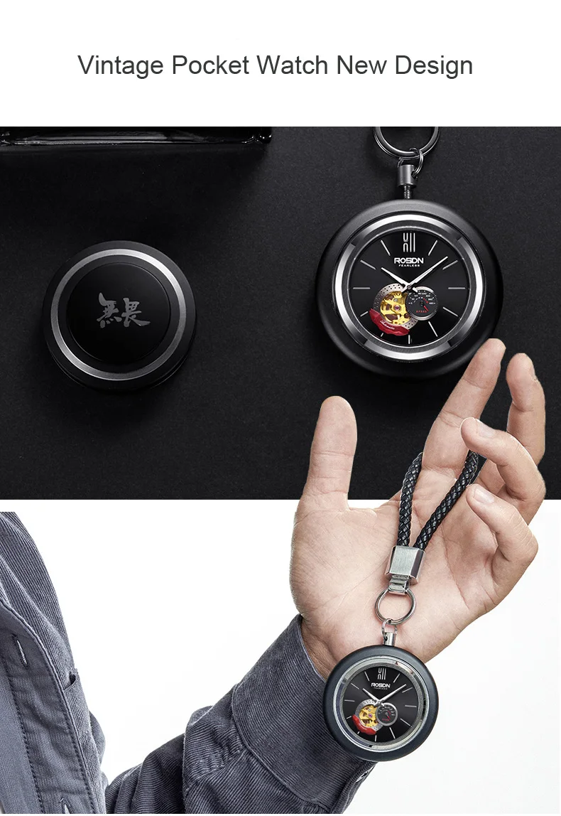 Luxury Brand ROSDN Men's Watches Japan MIYOTA 8N40 Automatic Mechanical Pocket Watch Man Sapphire Skeleton 50M Waterproof R2189
