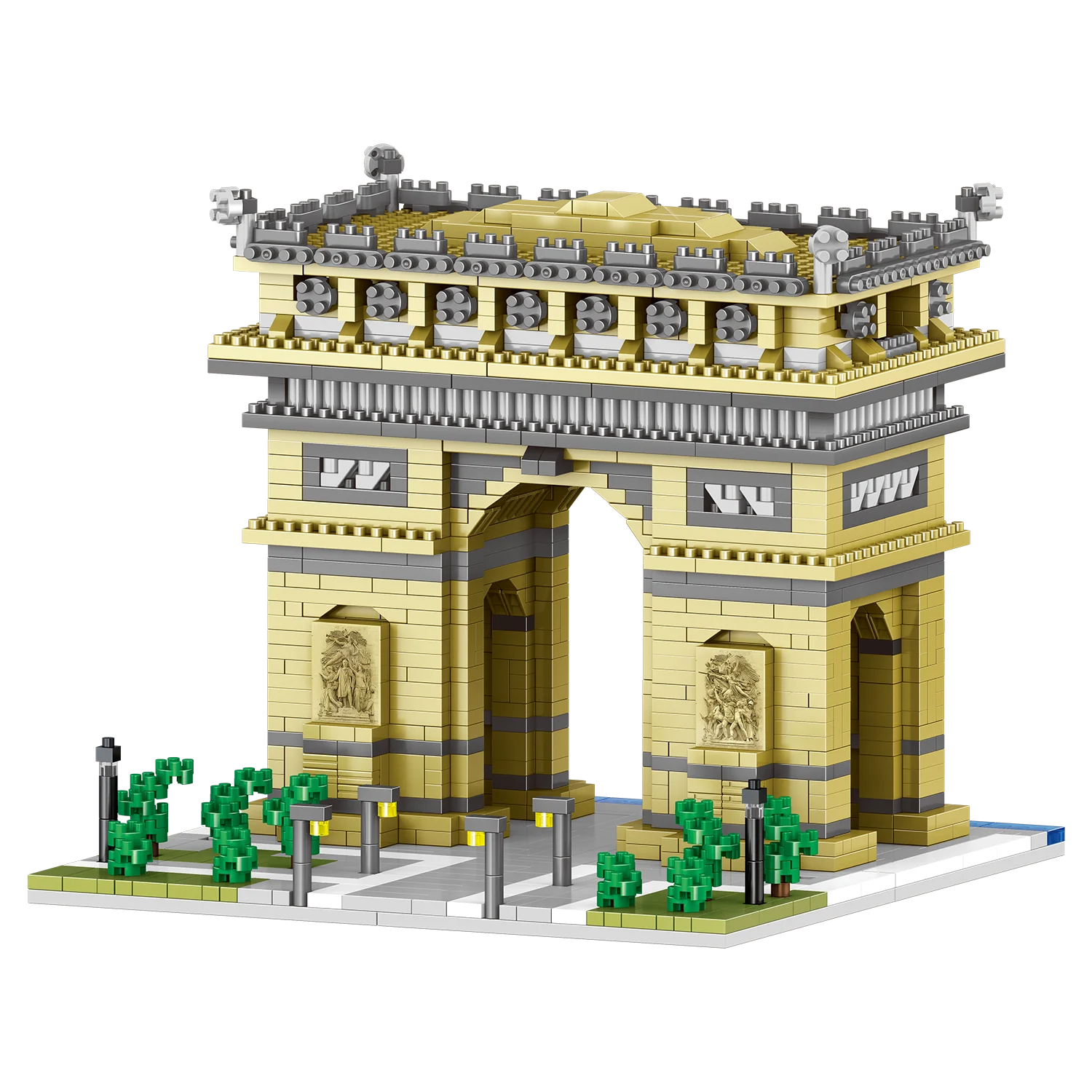 

World Famous Architecture Arch of Triumph Gate 3D Model Mini Diamond Building Small Blocks Bricks Toy for Children no Box