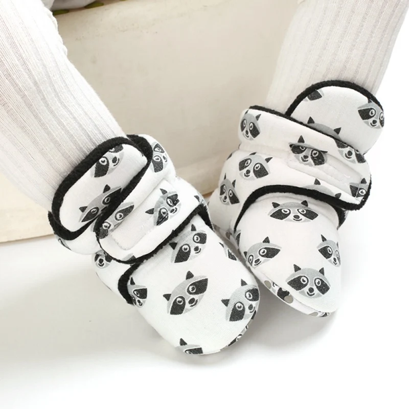 

Fashion Baby Boy Cute Cartoon Print Warm Shoes Cotton Shoes Soft Bottom Frist Walking Shoes 0-18M