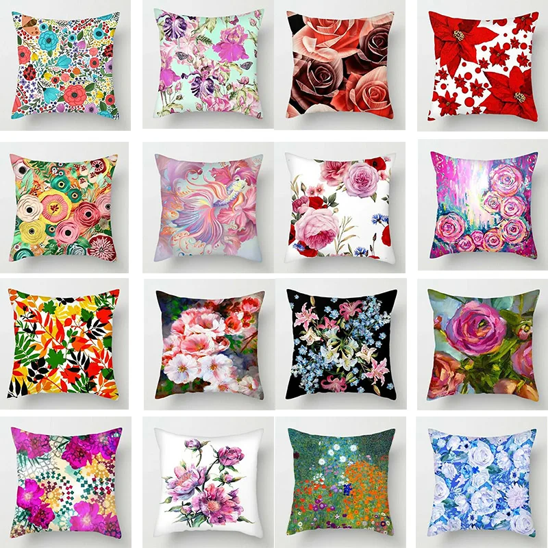 Современная искусственная Цветочная наволочка декоративный домашний декор