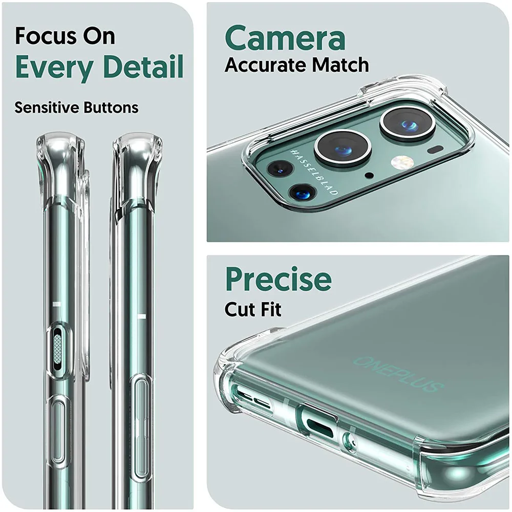 transparent silicone phone case for oneplus 9 9r soft clear tpu 8 8t 7 7t 6t pro airbag shockproof one plus 9pro back cover capa free global shipping