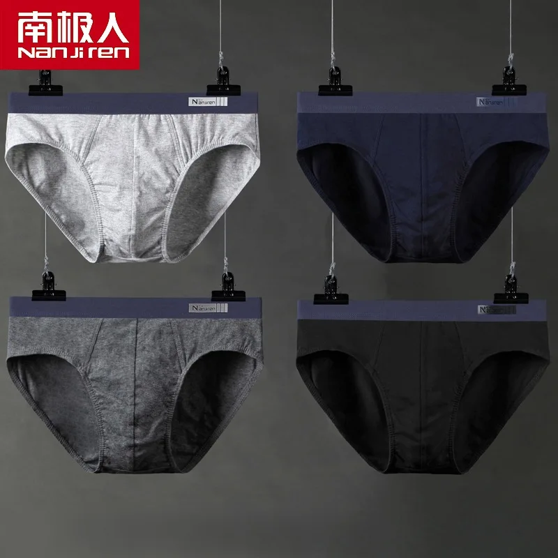 4PCS/LOT New Men Briefs Cotton Underwear Men's Panties Underpants Male Comfortable Panties Sexy Men Shorts Briefs Hot