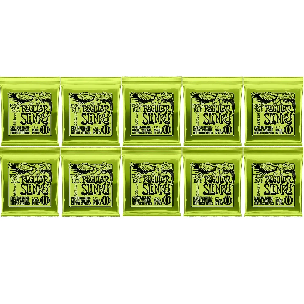 10 set eniball elektrische gitarre saiten 2221 spielen echten heavy metal rock nickel wound 6 saiten für elektrische gitarre zubehör free gl