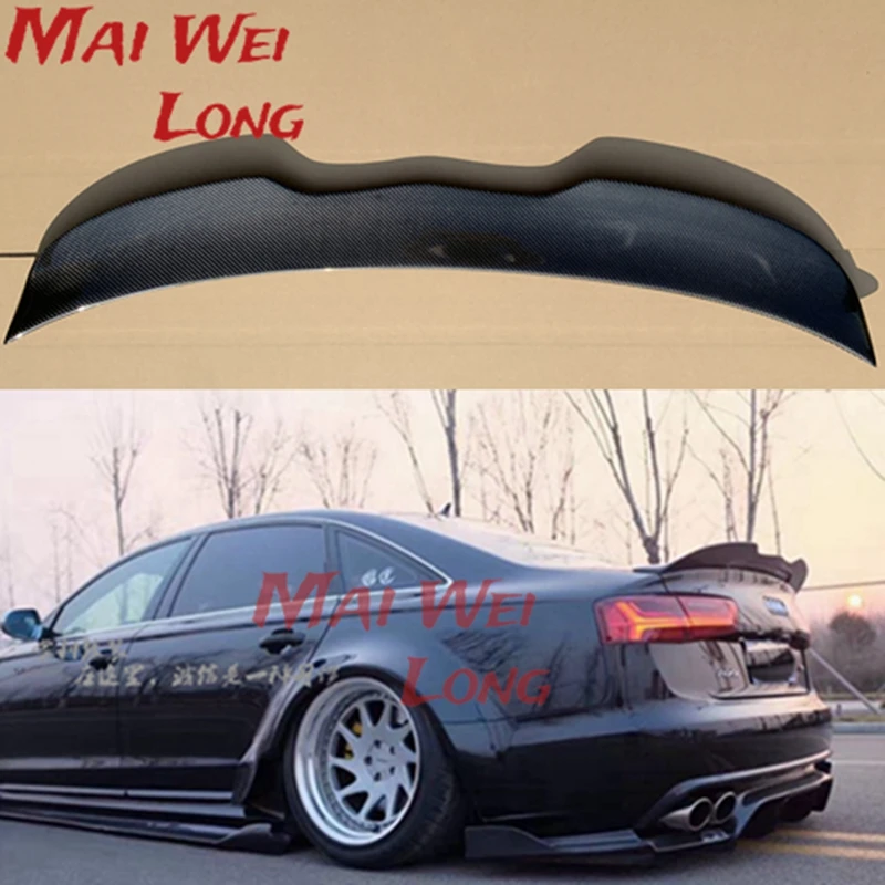 

C7 A6 Spoiler PSM Style Carbon Fiber Spoiler Rear Trunk Wing For Audi A6 C7 / 4G 2012 - UP Fit 4-Door Sedan Only