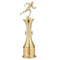 1 pc award trophy golden shiny zinc aluminium alloy reward prizes sport awards ceremony trophy for sports meeting competition