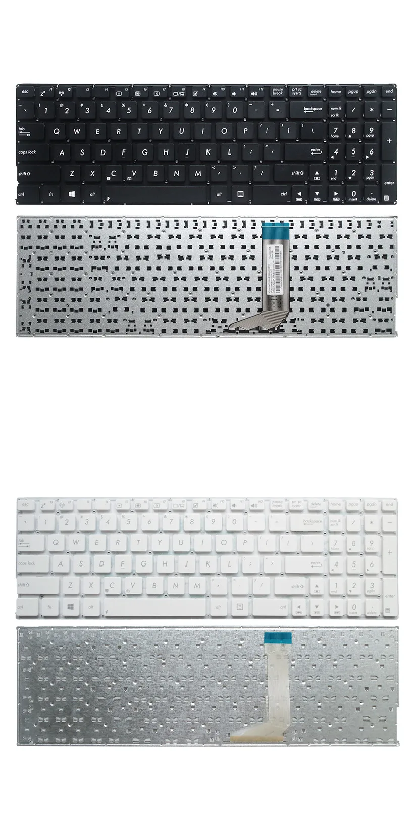 

New For ASUS R558 R558U R558UA R558UB R558UF R558UJ US black white Keyboard