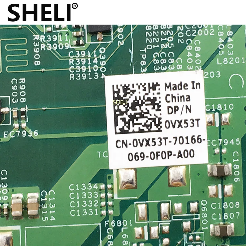 Шели для DELL N5010 Материнская плата ноутбука с 48.4HH01.011 CN-0VX53T 0VX53T VX53T HM57 HD5470 2G DDR3 100%