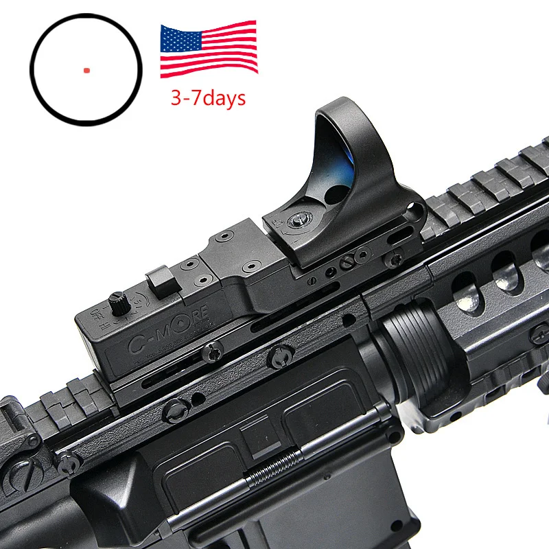 New Tactical Red Dot Sight EX 182 Element SeeMore Railway Reflex C-MORE Red&ampGreen Illumination Scope for Airsoft | Спорт и