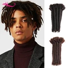 Гнездо для волос Короткие дреды плетеные крючком волосы ручной работы удлинители волос 15 и 30 см регги синтетические волосы плетеные волосы для мужчин