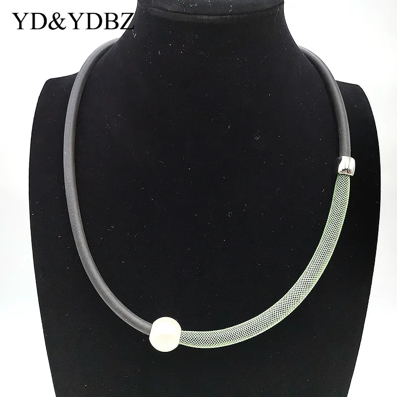 YD &amp YDBZ Новое модное ожерелье-чокер для молодых женщин синяя кружевная труба