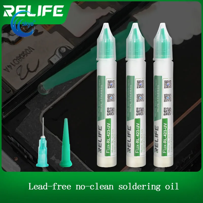 

RELIFE RL-423-UV BGA Liquid Flux Lead-Free Rosin Repair Special Needle Flue BGA Halogen for PCB SMD BGA Motherboard