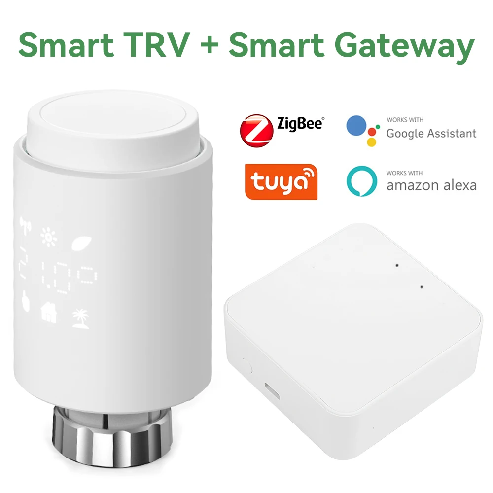 

Клапан радиатора Tuya ZigBee 3,0, программируемый термостатический привод, голосовое управление