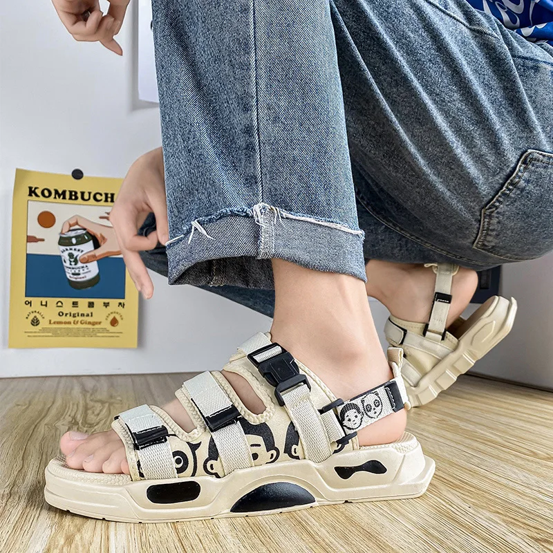 

Summer Sandals Tide Men's Sports And Leisure Dual-Use Outdoor Sandals And Slippers Youth Fashion Non-Slip Soft-Soled Beach Shoes