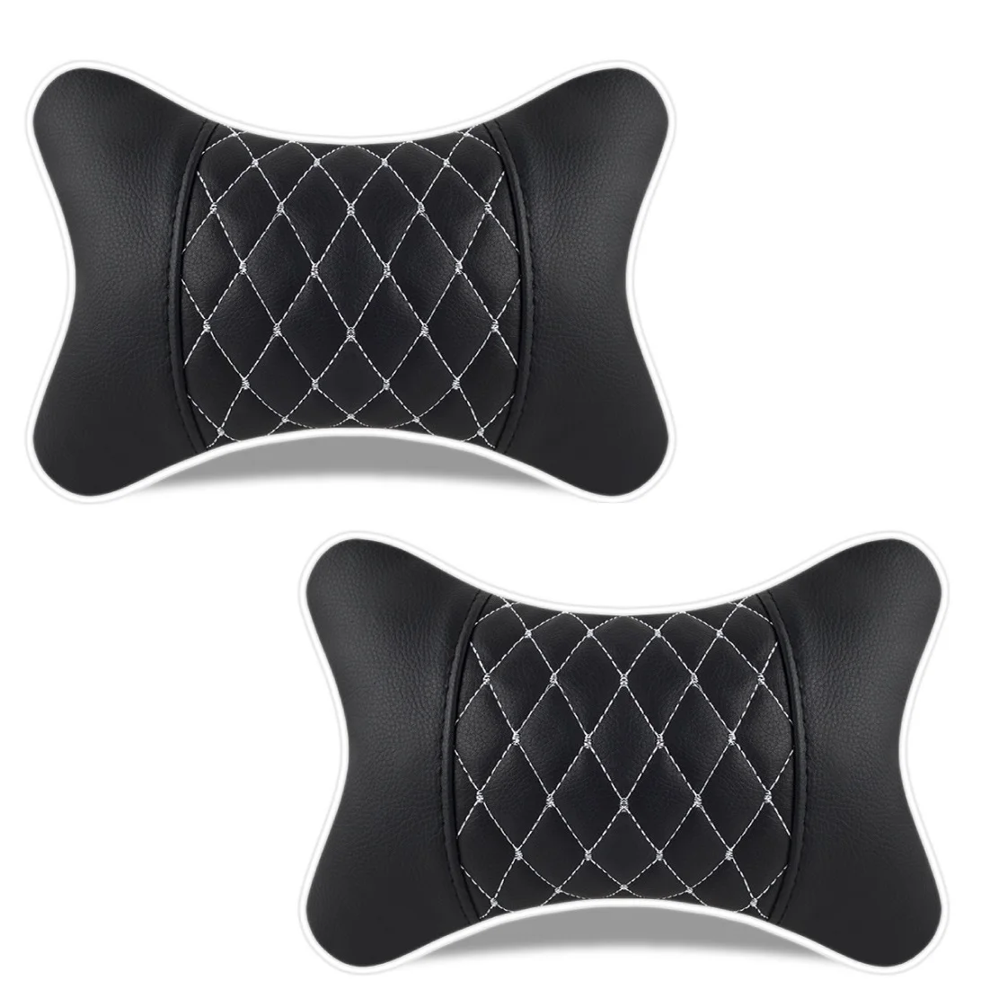 

2 шт., автомобильные подушки для шеи из искусственной кожи