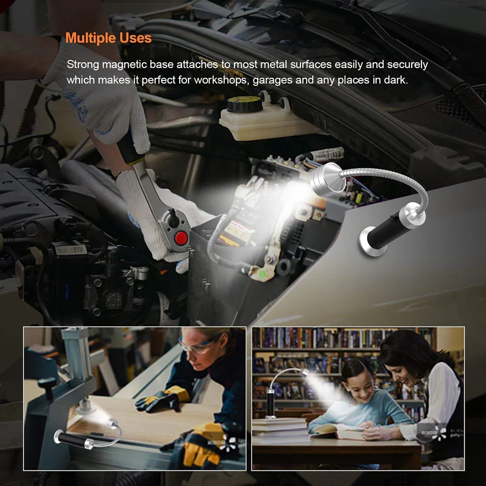 

1 Pcs Barbecue Light Magnetic Base Super Bright LED Lights Flexible Gooseneck Weather Resistant HANW88