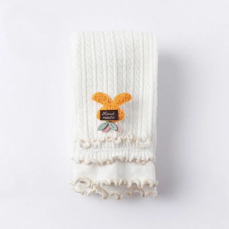 Зимние теплые хлопковые чулки для маленьких девочек вязаные крючком колготки с