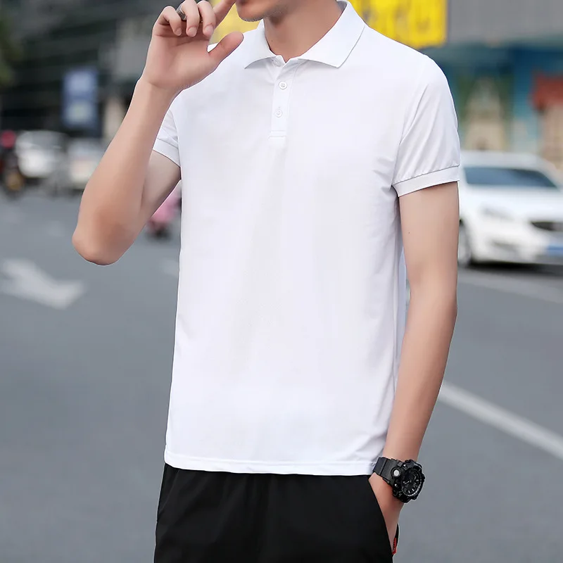 

Polo Shirt Men's summer new business youth t-shirt large short sleeve men's casual Lapel top trend t-shirt men's wear