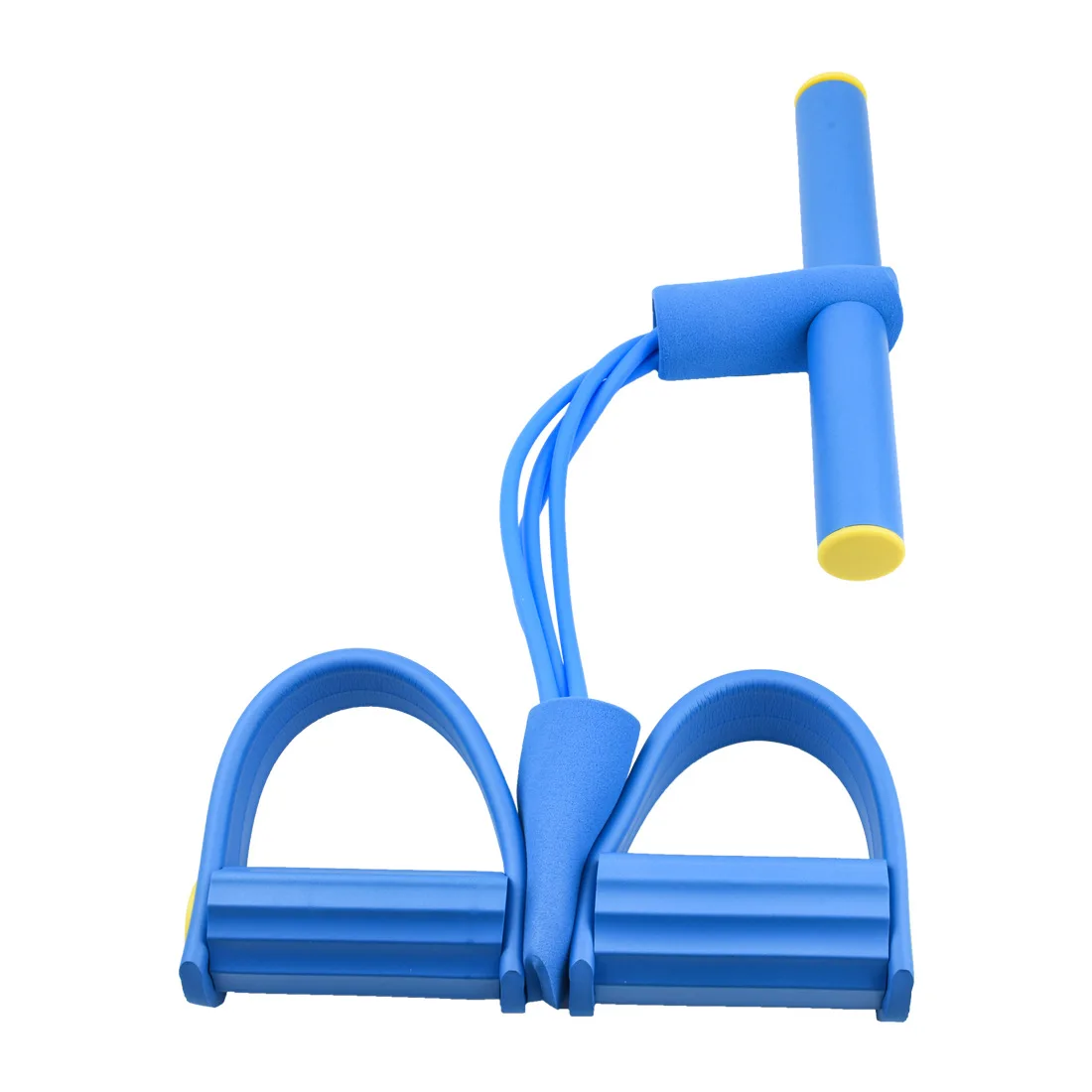 

Candy color four-tube pedal tensioner fitness sit-ups multifunctional elastic rope leg tension rope