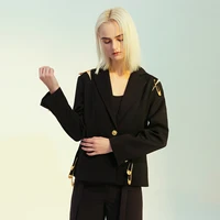 vintage blazers female domineering burst cutting pin combination decorative blazer top long sleeve fall 2020 women coat