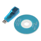 USB 1,1 к LAN RJ45 Ethernet 10100 Мбитс сетевой адаптер для Win7 Win8 Android Tablet PC Синий оптовая продажа