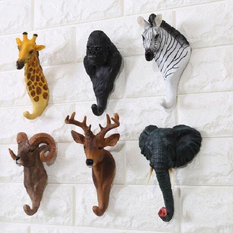 Полимерная модель животного крючок Американский кафе бар магазин настенная