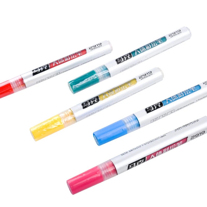 12/24/36 цветов моющиеся маркеры для кожи лица и тела нетоксичные ручки Хэллоуина