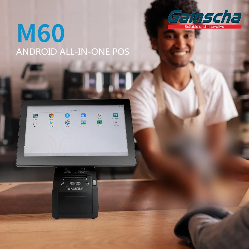 

Gainscha Android POS System, touch screen all-in -one 80mm Thermal Printer