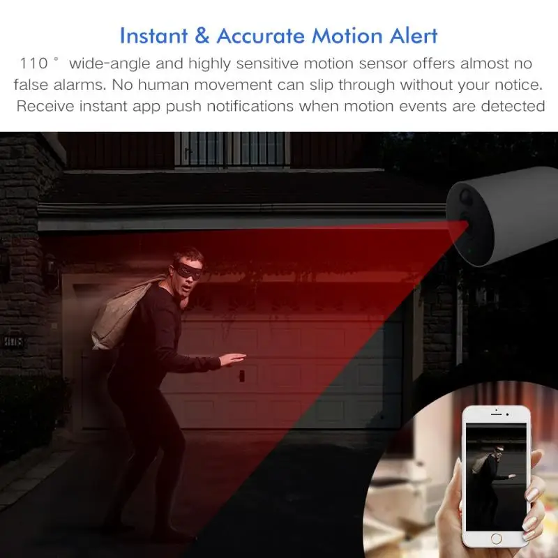 

TUYA HD Wireless WIFI IP Camera Smart Surveillance Home Security Webcam 110 Wide-angle 3D Noise Reduction PTZ Control