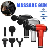 7pcsset 6 gear speed regulation massage gun electric neck massager deep tissue percussion muscle massager body massag unisex