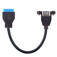 chenyang usb 3 0 single port a female screw mount type to motherboard 20pin header cable 25cm