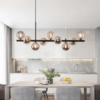 modern nordic chandelier designer led g9 glass ball light magic bean minimalist lamps for living dining room kitchen chandelier