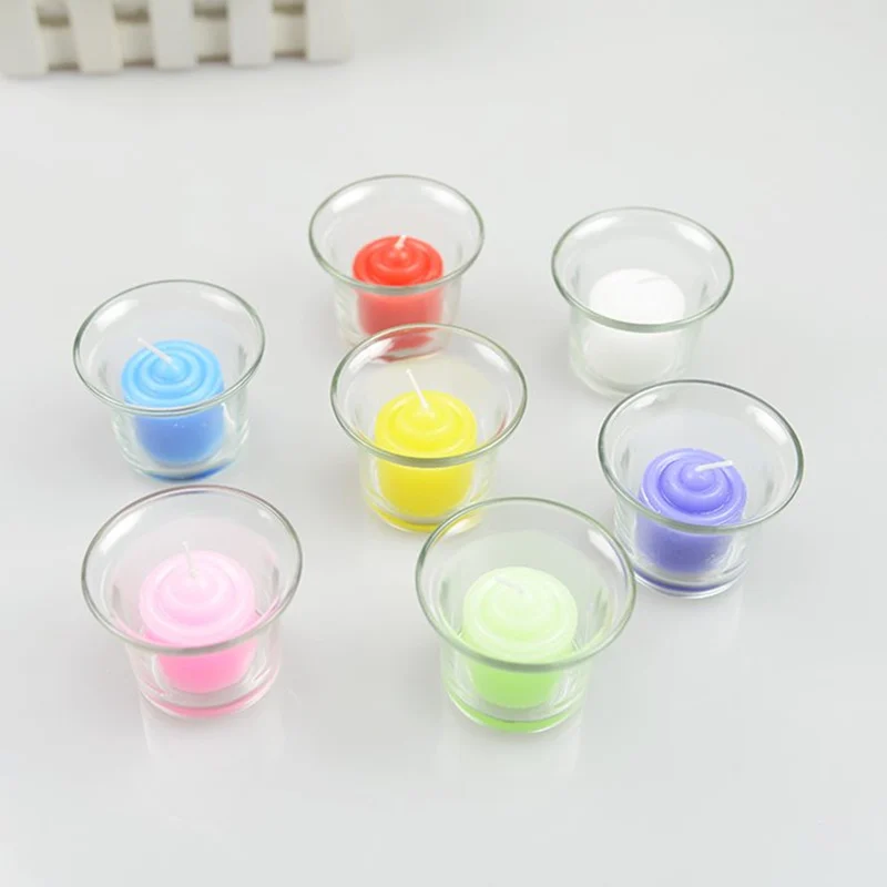12 шт. цилиндрические свечи для ароматерапии 7 цветов|aromatherapy candles|candle weddinghome decor |