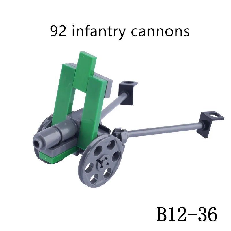 

MOC Building Block WWII Military Scene Soldiers Figure Weapon Type 92 Cannon Accessories Kids Toys