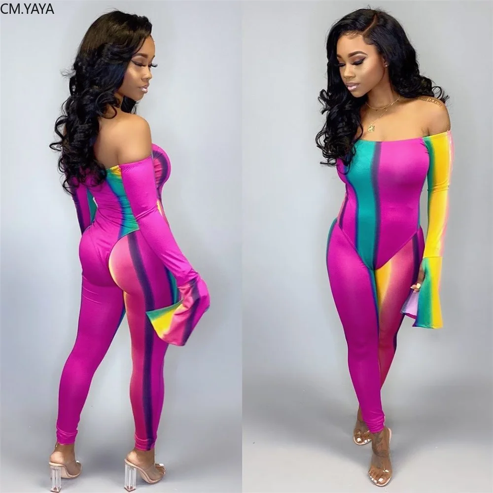 Новинка 2019 женский осенне зимний комбинезон с расклешенными рукавами и