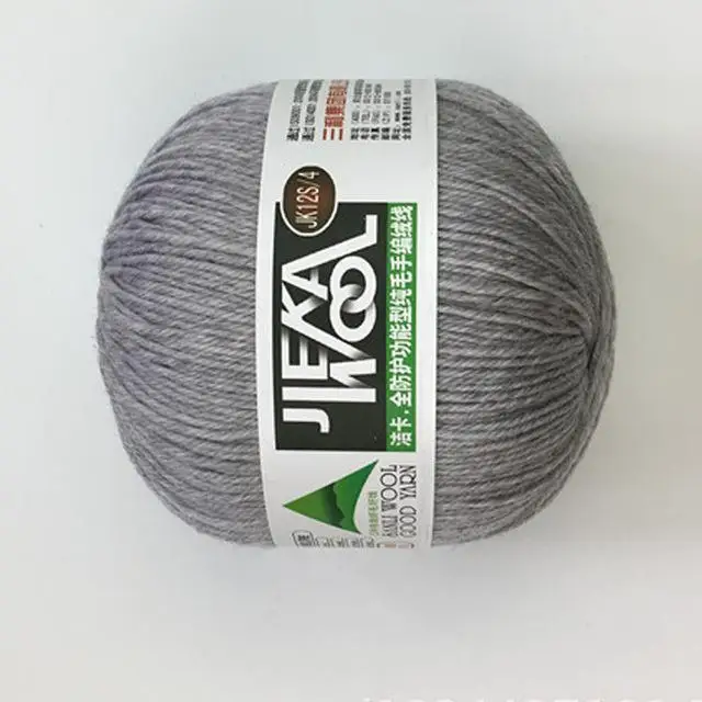 Shallow gray 500 г шерстяная пряжа монгольская мягкая кашемировая пряжа ручная вязка крючком пряжа для шарфа детская вязаная пряжа лучшего качества AQ312 - Цвет: Shallow gray