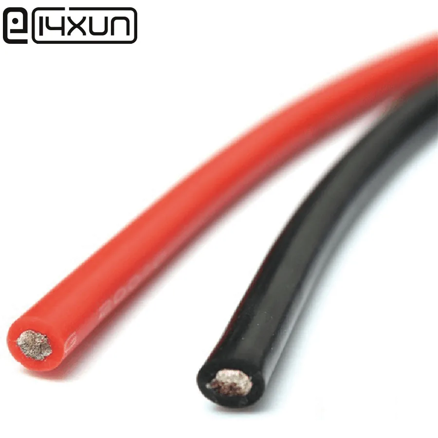 10meter/lot Special soft high temperature silicone wire 8 10 12 13 14 16 17 18 20 22 24 26 28 30AWG (5m red and 5m black) color |