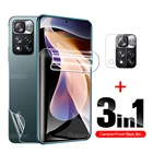 Мягкая Гидрогелевая защитная пленка 3 в 1 для Xiaomi Redmi Note 11 Pro Plus, пленка для экрана телефона и камеры Redme Note11 Readmi 11Pro, не стекло