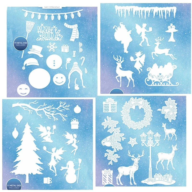 

Various Xmas Decoration Metal Cutting Dies Xmas Die Cuts For Card Making DIY Scrapbook Decoration New 2019 Embossed Crafts Cards