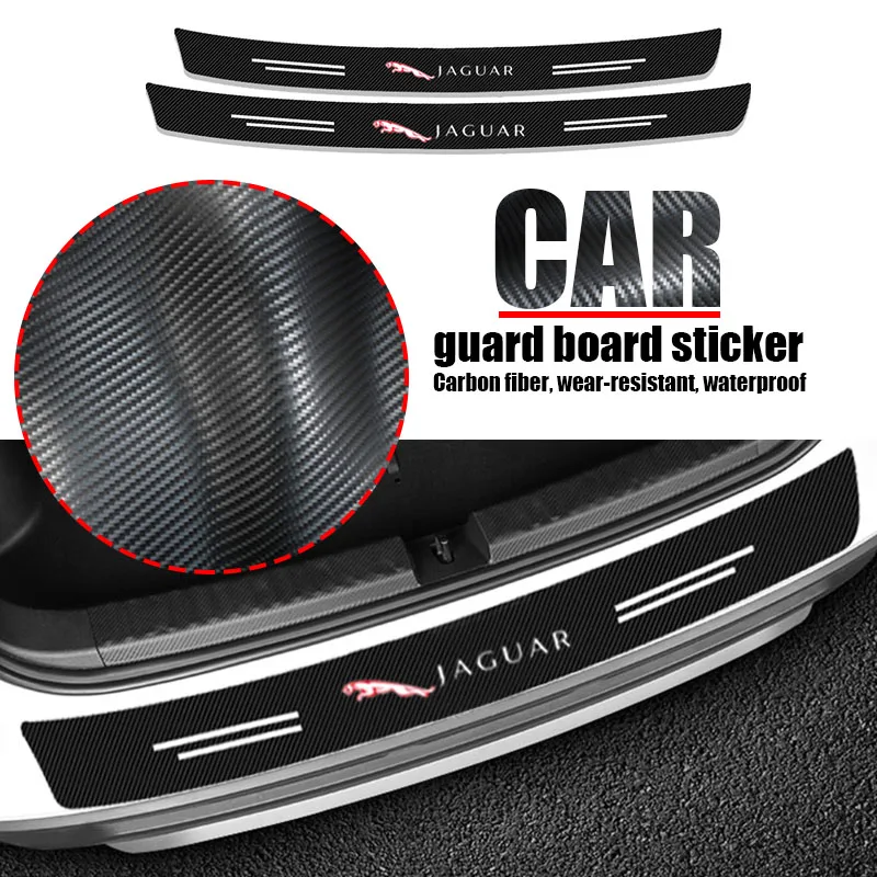 

Car Trunk Door Sill Plate Protector Rear Bumper Rear Guard Plate Sticker for Jaguar XF XK XJR XFR XJS XJL XFR Sportbrake Svr Etc