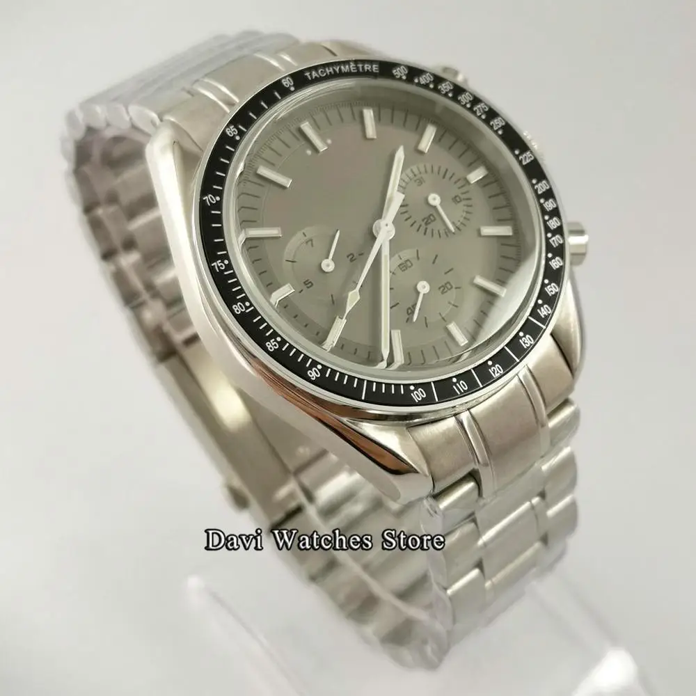 40 мм новые bliger стерильные три глаза часы топ модные популярные Неделя Дата