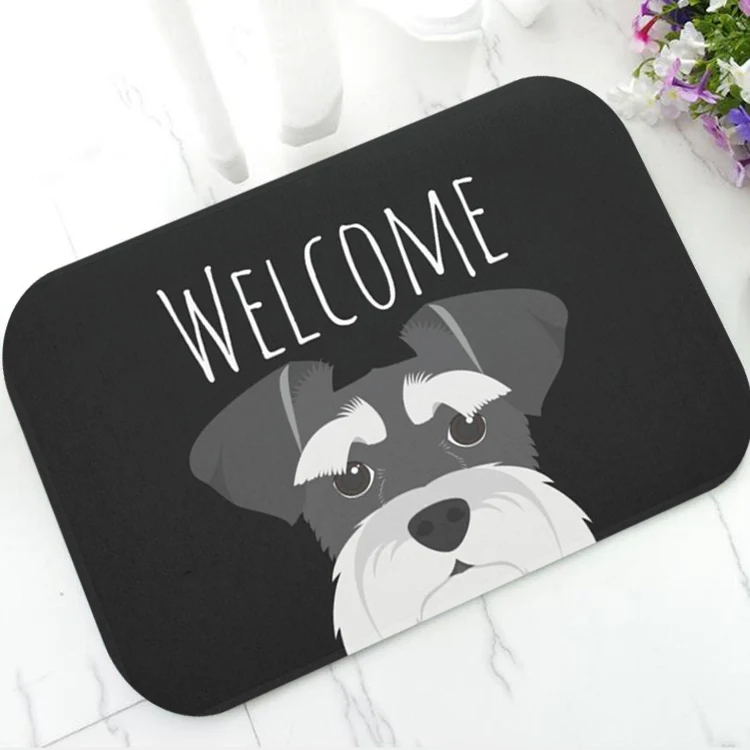 Забавный дверной коврик с изображением собаки шнауцера домашний декор | Дом и сад