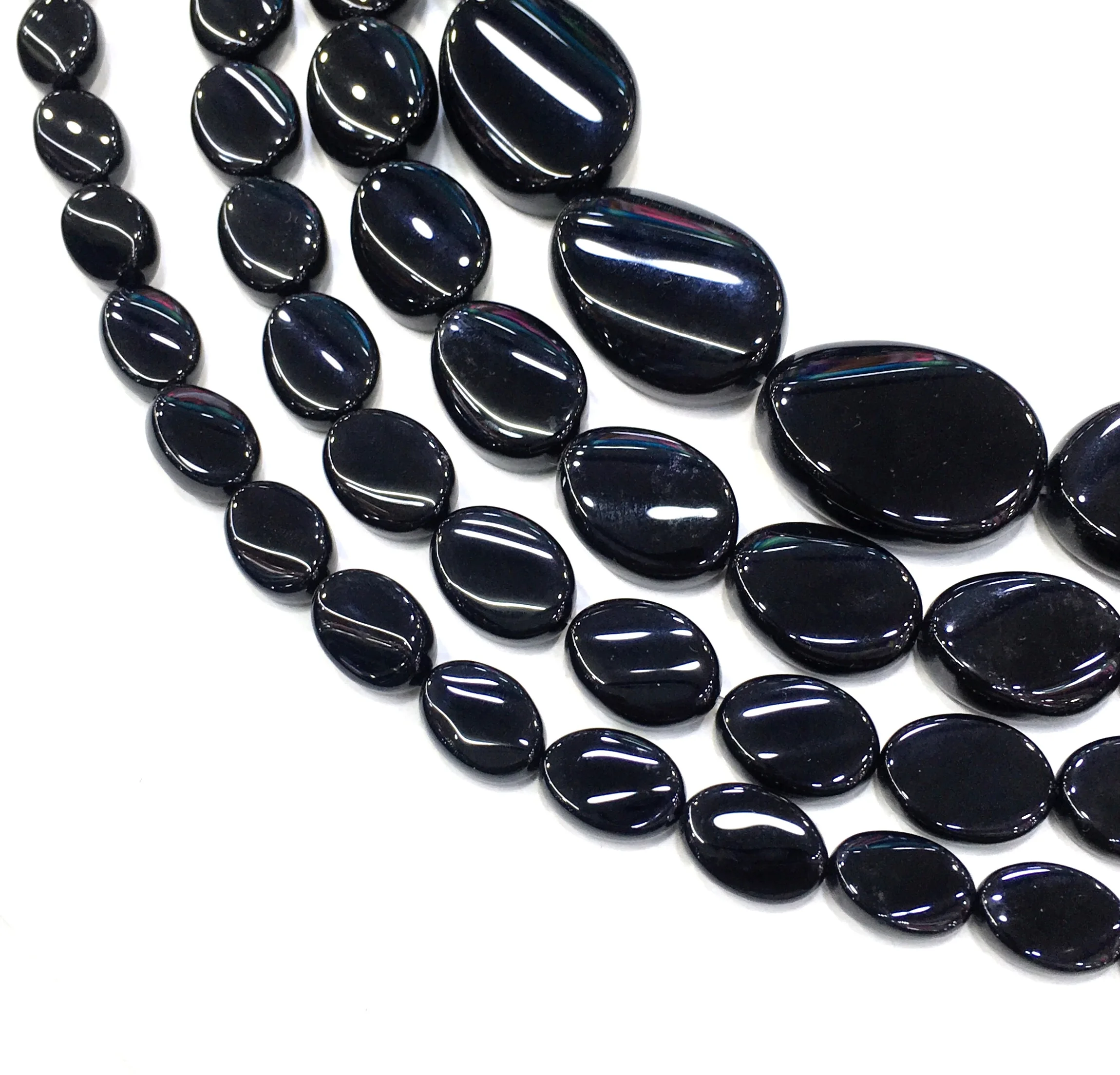 Заводская цена натуральный черный агат оникс камень свободный разделитель