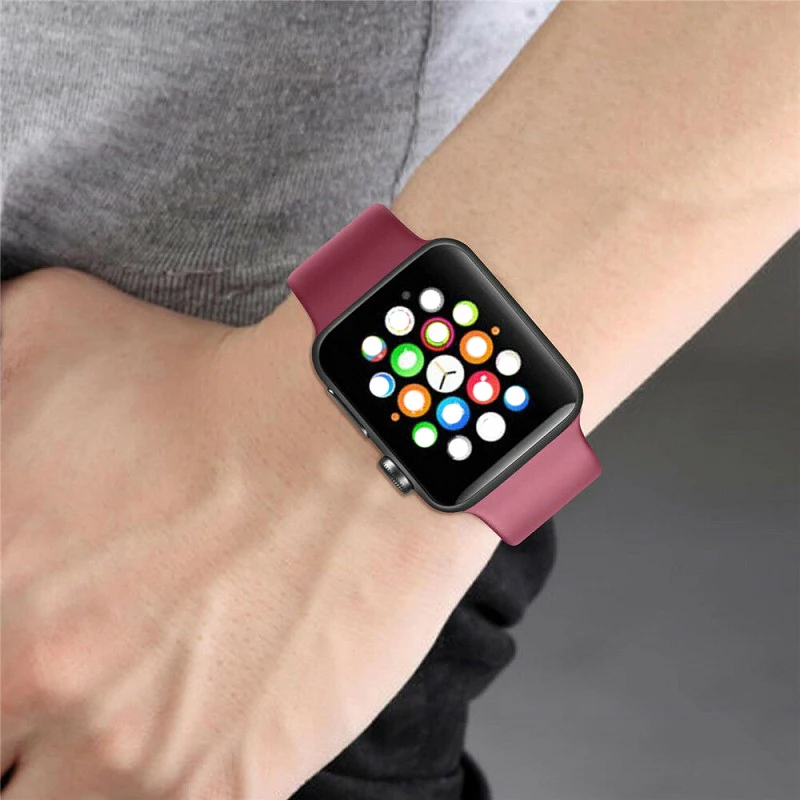 Силиконовый сменный спортивный ремешок 38 мм 40 мм для Apple Watch Series 1 2 3 4 42 мм 44 мм ремешок на запястье для iWatch Sport Edition