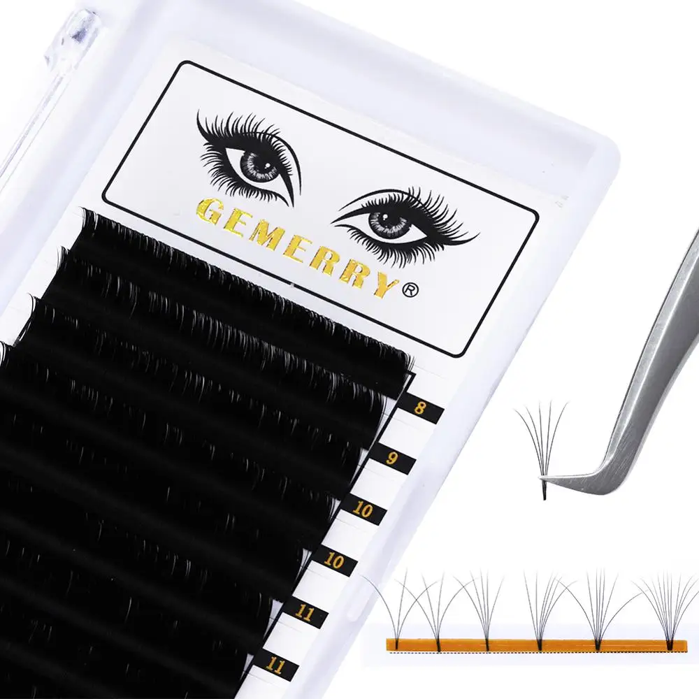 Легкая вентиляторы ресницы объемное наращивание ресниц Авто Цветущий