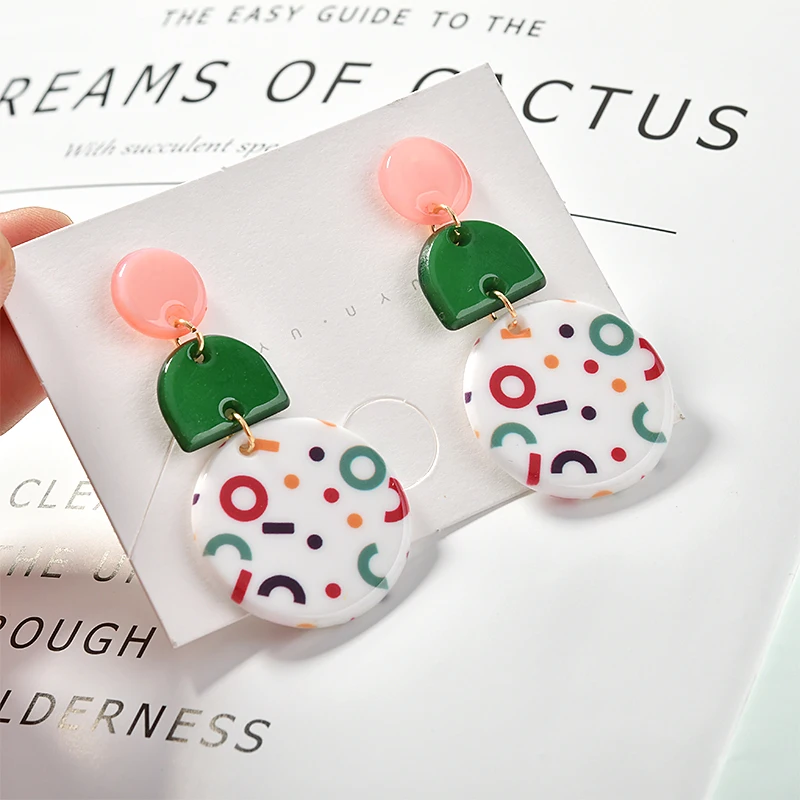 Ins геометрический принт окрашивание детский сад акриловые круглые висячие