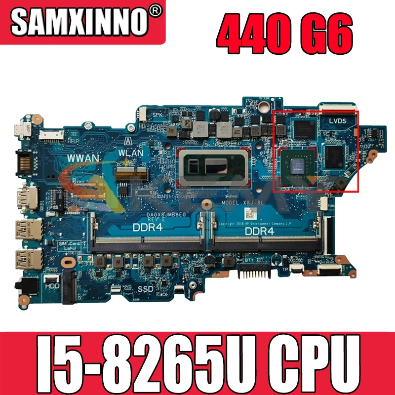 

Для HP Probook 440 G6 I5-8265U материнская плата для ноутбука DA0X8JMB8E0 N17S-G2-A1 DDR4 материнская плата для ноутбука